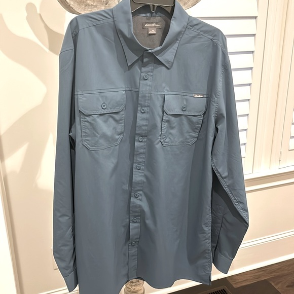 Men's TXL Eddie Bauer shirt 100 % polyester - Picture 1 of 5